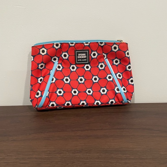 Estee Lauder Handbags - {Estee Lauder} Opening Ceremony Red And Blue Cosmetic Bag, floral